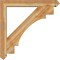 Ekena Millwork Merced Arts and Crafts Rough Sawn Bracket w/ Offset Brace, Western Red Cedar, 6"W x 38"D x 38"H BKT0604X38X38MRC03RWR - alternate 3